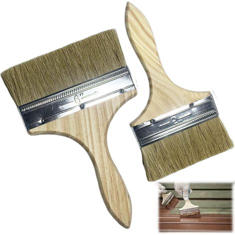 2 Pièces Spalter,Pinceau Vernis Bois,Pinceau Brosse,2 Largeurs 100 Mm/125 Mm,Pinceauplat,pour Les Clôtures,La Décoration Et La Peinture (1/5)