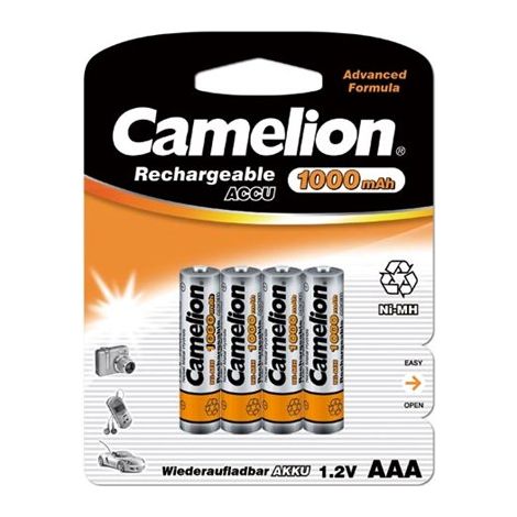 Camelion AAA/HR03 1000 mAh Piles Ni-MH 4 pièces