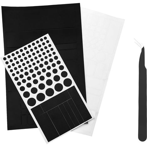 Lot de 6 feuilles d'autocollants pour variateur de lumière LED - Avec pince à épiler - Pour appareils électroniques et appareils ménagers (1/5)