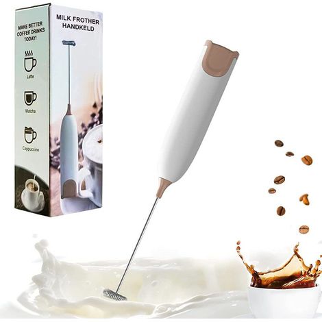Mousseur à lait électrique domestique, bâtonnet mélangeur pour café, accessoire de préparation boissons chaudes pour cuisine et petit-déjeuner (1/5)