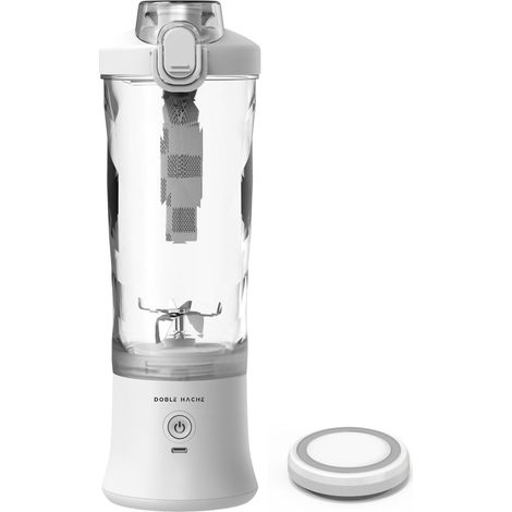 (Blanc) Blender portable 600 ml, rechargeable USB-C 4000 mAh Étanche