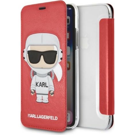 Karl Lagerfeld klflbkpxkscore iPhone X/ XS Bücherregal schwarz/rot Karl Space Cosmonaut (1/5)