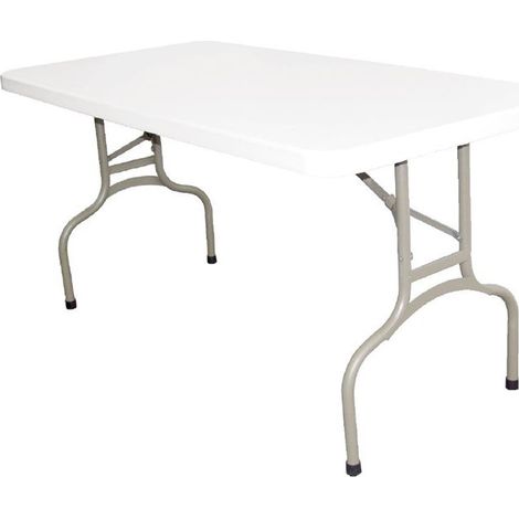 Table rectangulaire pliante en polyéthylène (L)1520 mm, blanche (1/5)
