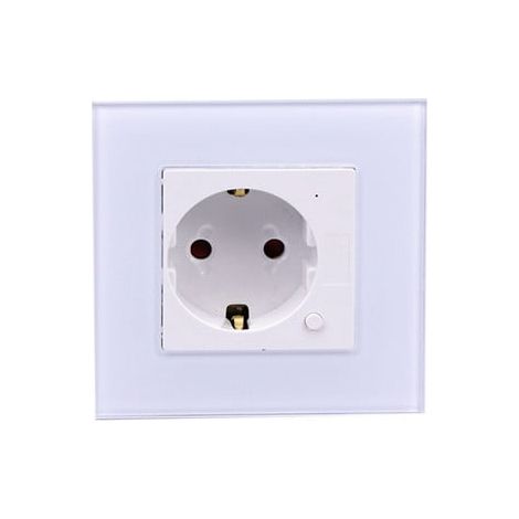 Enchufe de pared EU Wifi compatible con Amazon Alexa Google Home y Nest Blanco