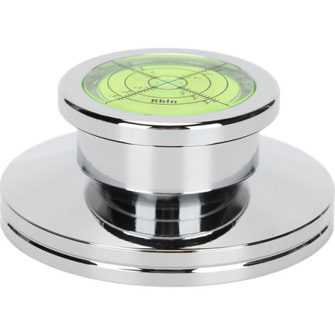 Stabilisateur de Platine Vinyle en Alliage d'Aluminium - Poids pour Disques LP, Équilibrage des Vibrations, Argenté (1/5)