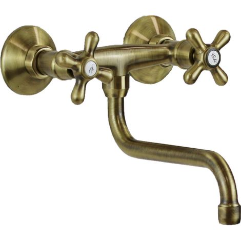 Rubinetto lavello cucina a parete colore bronzo Gattoni 7550/REV0 Bronzo (1/4)