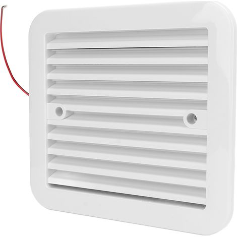 Grilles d'aération latérales pour camping-car 12 V blanches unidirectionnelles, étanches à la poussière, ventilation puissante, accessoire pour caravane et camping-car (1/5)