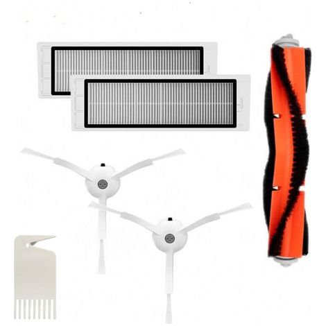 Kit d'accessoires Appliquer à pour Xiaomi S5 S50 S51 S55 , Accessoires de Rechange pour Xiaomi ,2 Brosse principale,4 Filtre Hepa, 4 Brosse Latérale (1/5)