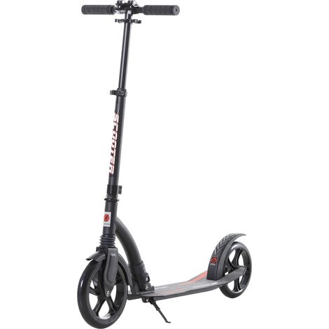 Trottinette pliable adulte 14 ans+ – Alu noir, guidon réglable 82-97 cm, 92,5 x 37,5 cm (1/5)