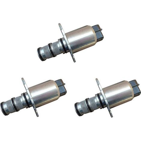 Tre elettrovalvole idrauliche RE211156 e RE211157 adatte ai modelli 210K, 310SL, 315SJ, 325J, 410K e 410L.