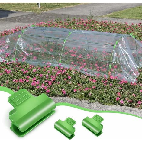 30pcs pinces à serre, clips pour plantes, couverture de ligne de film, tunnel, cadre d'ombrage, tige de filet de serre, pinces pour support d'extension de plantes de saison (11 mm) (1/5)