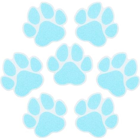 Lot de 20 grands autocollants antidérapants pour baignoire, douche, tapis de sol avec grattoir de qualité supérieure (bleu) (1/4)