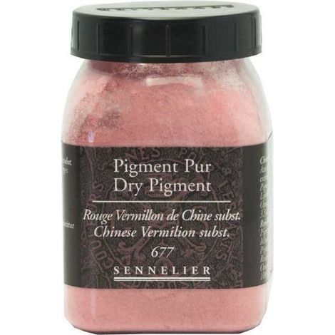 Pigment création peinture - SENNELIER - Rouge vermillon substitut - Pot 100 g - Pur - Haute qualité (1/2)