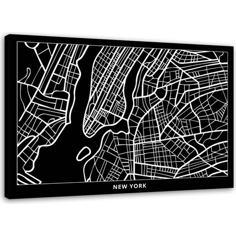 Tableau sur toile Plan de la ville de New York 60x40 (1/5)