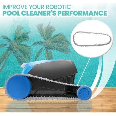 Lot de 2 chenilles grises de rechange pour robots nettoyeurs de piscine Maytronics Dolphin (référence : 9983152-R2)