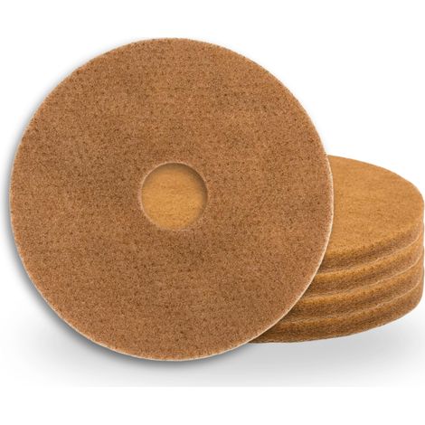 Pad beige pour monobrosse Ø 406 - 1 boîte de 5 - Harmony Béton