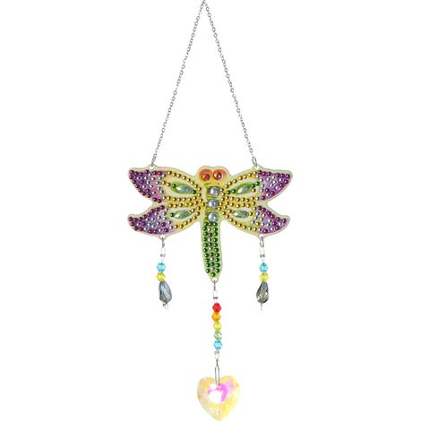Peinture diamant attrape-soleil carillon éolien ornement suspendu (1/5)