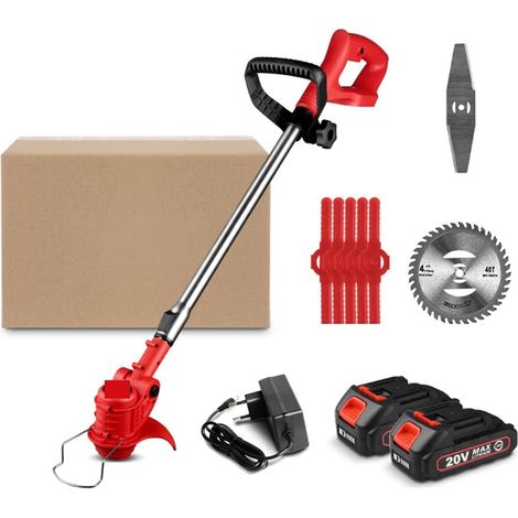 Tondeuse à Gazon électrique 20V Longueur réglable Coupe-Herbe sans Fil télescopique 45 °/60 ° réglage d'angle Outil de Jardin d'élagage (Color : 20V WS-GCJ20-C2, Size : Q) (1/5)