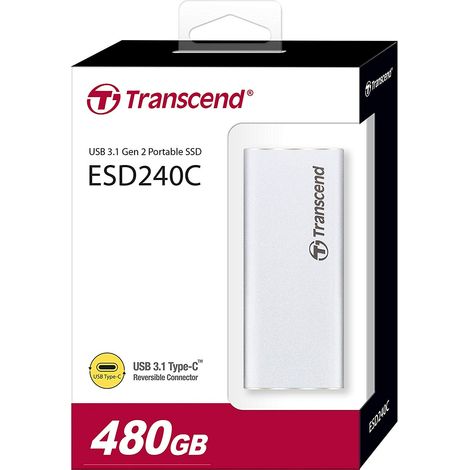 Transcend ESD240C 480 Go Argent (1/2)