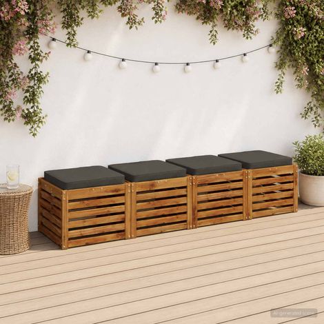 vidaXL Cojines de Asiento de 4 Piezas VUGHT 4 pcs 100% Poliéster (1/5)