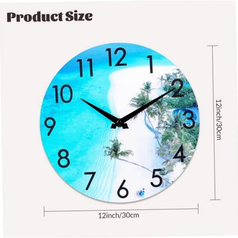 Horloge Extérieure 12 Pouces Murale Étanche Acrylique Design Moderne Jardin Terrasse (1/5)