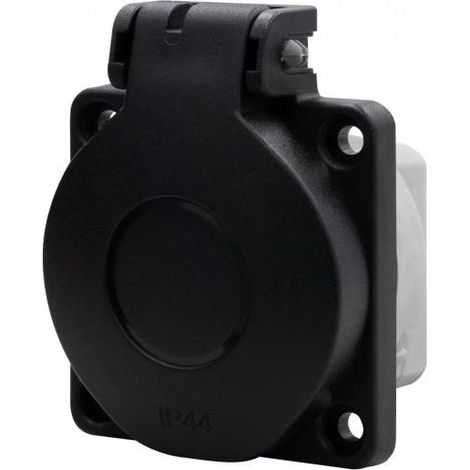 Presa da pannello 16A 250V 2P+Z IP44 - B nera F-ELEKTRO 71091 (1/2)