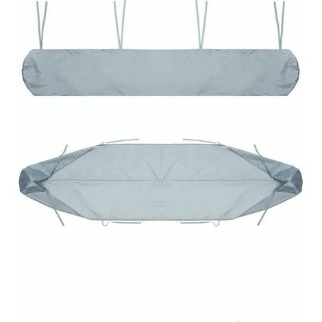Sac de protection pour store banne, housse de rangement manuelle rétractable grise de 3,5 m, housse de protection imperméable et anti-poussière pour store banne de terrasse (1/5)