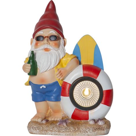 Star Trading Figurine Solaire Gnomy, Look Plage