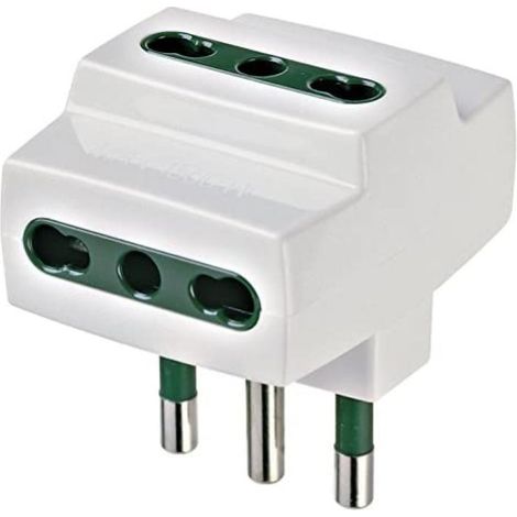 VIMAR 00321.B - Adattatore multipresa universale S17+3P17/11, bianco