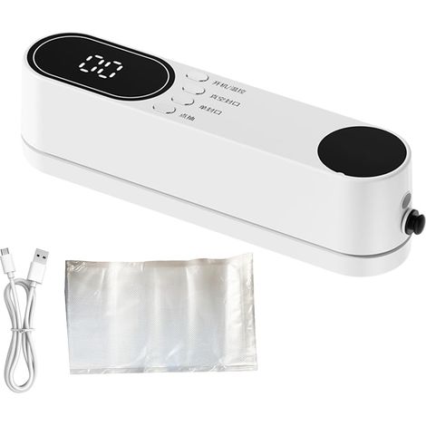 Soudeuse Sous Vide Portable,Appareil de Scellage Alimentaire Sans Fil Machine à Souder Sous Vide Performante - Pour Maison, Dortoir, Hôtel, Appartement, Entreprises, Location, Cuisine (1/5)