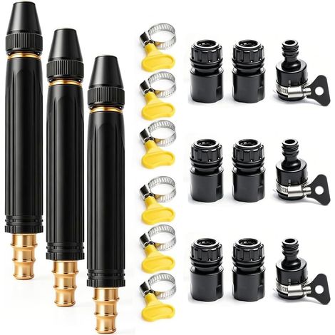 Pistolet Haute Pression pour Voiture – Buse de Surpression, Arrosage des Plantes et Légumes, Nettoyage Auto, Multi-Patterns Réglables (4 SET) (1/5)