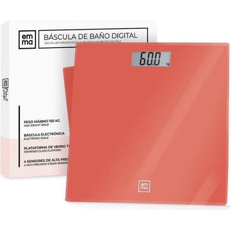 Bilancia Pesapersone in Vetro Digitale Corallo Max 180 kg / 50 g Emma (1/2)