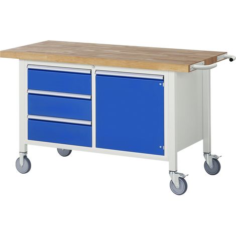 Rau Fahrbare Werkbank 8468, B1500xT700xH880mm, 3x Schublade-TA, 1x Tür (1/5)
