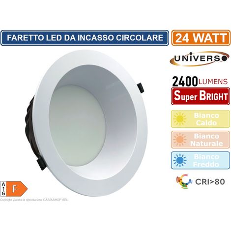 FARETTO DA INCASSO 24W UNIVERSO FARETTO DA INCASSO 24W 4000K - GL-AG24N (1/3)