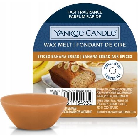 Yankee Candle Duftwachs „Gewürztes Bananenbrot“, 22 g (1/2)