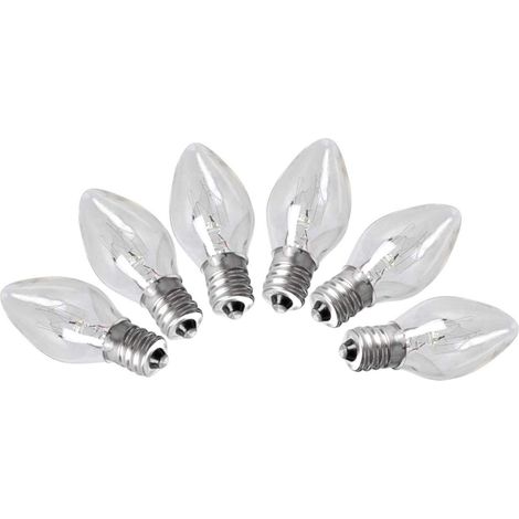 Lot de 6 Ampoules de la Lampe de Sel de l'HimalayaE12, 15 Watt pour Le décor de l'éclairage de la Chambre 220-240V