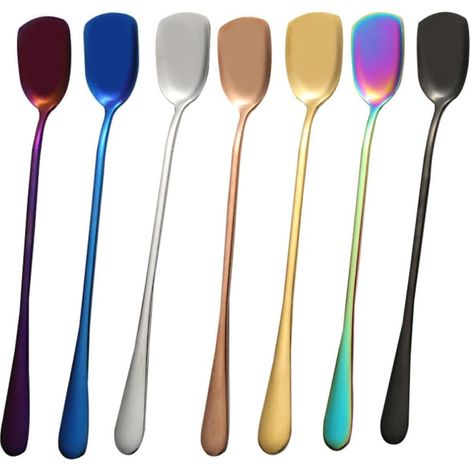Gadpiparty Cuillères à Glace Long Manche en Acier Inoxydable (1/5)