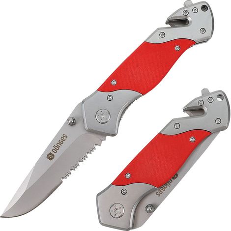 Rettungsmesser Economy I - Rescue Messer mit Gurtschneider, Glasbrecher, Gürtelclip, 210mm (1/5)