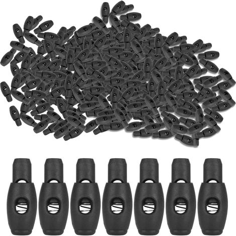 Lot de 300 bloque-cordons à ressort à un trou, boucle en plastique pour corde, clip en nylon, accessoires pour vêtements (1/5)