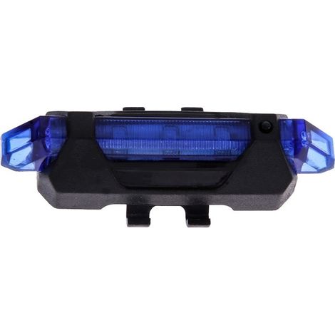 Luce LED di sicurezza Blu posteriore per bici ricarica via USB (1/5)
