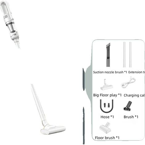 Aspirateur, sans fil, filtre HEPA, BLANC (1/2)