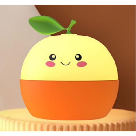 Orangefarbenes Nachtlicht, niedliches orangefarbenes Schlaflicht, Kindernachtlicht, bezaubernde Beleuchtung für das Kinderzimmer, ein schönes Geschenk für Jungen und Mädchen, ein Weihnachtsgeschenk.