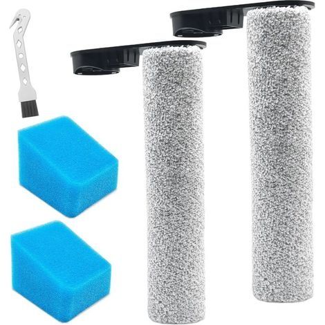 Bürstenrolle + Filter für Eureka NEW430, für JONR ED12 Nass- und Trockensauger Ersatzteile, Zubehörset 2 Bürstenrollen + 2 Filter (1/4)