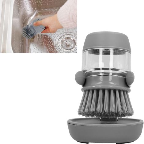 Ergonomische Küchenreinigungsbürste mit Fettlöser-Spender, Grau (1/5)