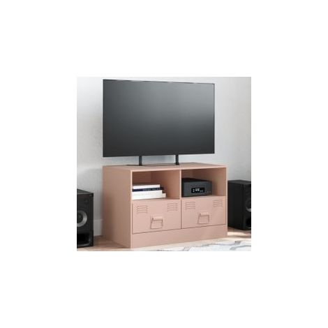 Meuble TV rose 67x39x44 acier (1/5)