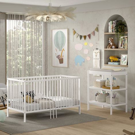 Cuna evolutiva y cambiador Vipack Meryl 70x140 Blanco