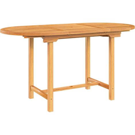 Table extensible de jardin 110-160x80x75 bois de teck solide (1/5)