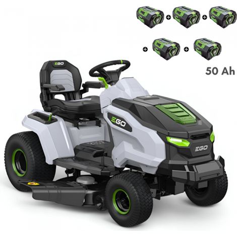 Ego Power+ – Tracteur tondeuse électrique à batterie 5 batteries 10Ah – Éjection latérale et mulching – Chargeur rapide 1600W – Pour grandes surfaces (1/5)