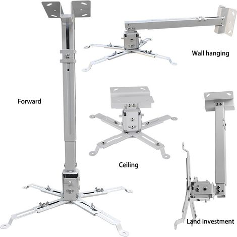 Support de projecteur universel réglable pour plafond et mur, bras extensibles, pour projecteur à domicile et au bureau. (1/5)