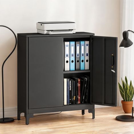 Meuble de rangement de bureau en métal 80 x 35 x 91 cm (1/5)